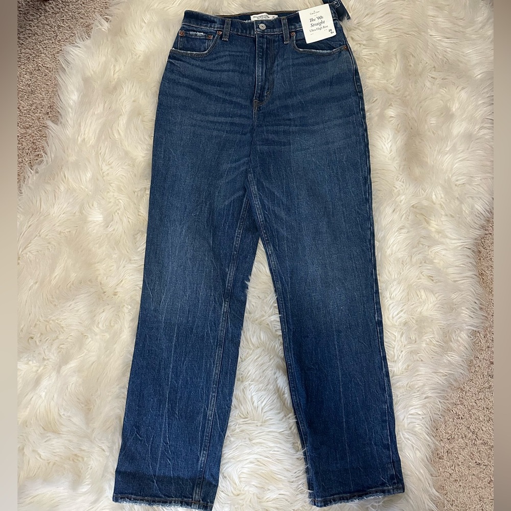 NWT Abercrombie & Fitch the 90s straight ultra high rise Jeans